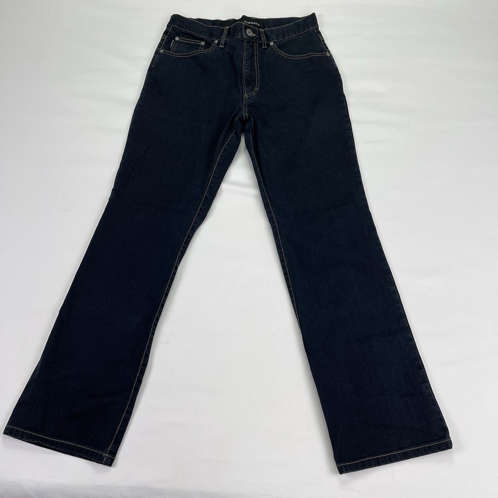 Alberto Mens Jeans Size 33x32 Tommy Stretch Ring Denim Stretch Relaxed Jeans